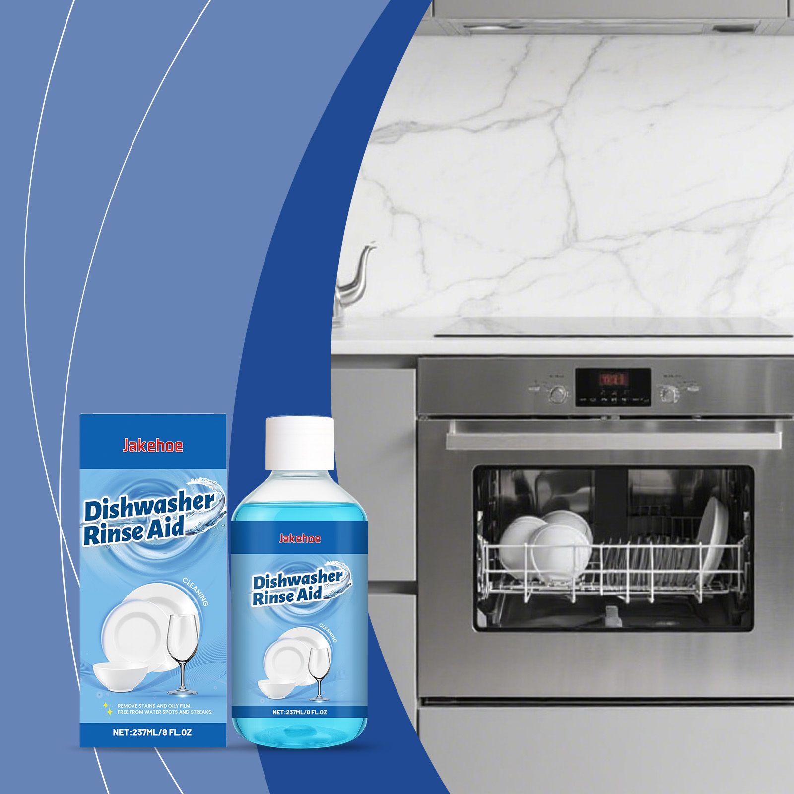 JAKEHOE Dishwasher Cleaning Additive Liquid, 237 ml / 1 Bottle photo 5
