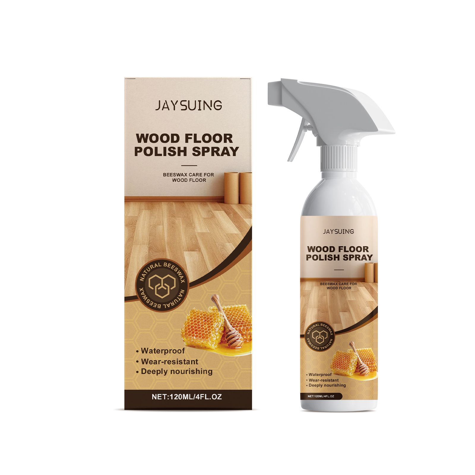 JAYSUING Wood Floor Wax Care Spray, 120 ml / 1 Bottle photo 1
