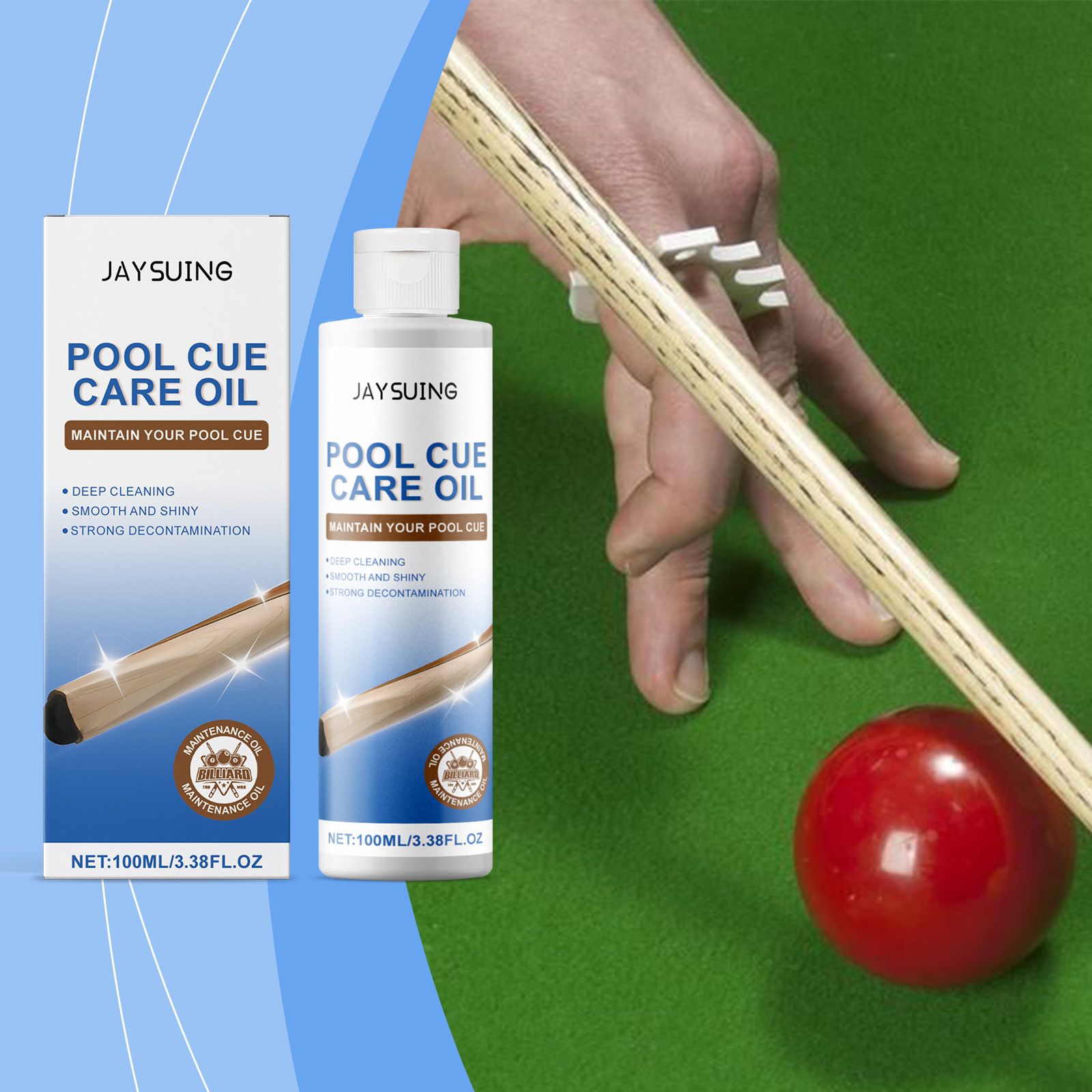 JAYSUING Pool Cue Care Oil, 100 ml / 1 Bottle photo 7