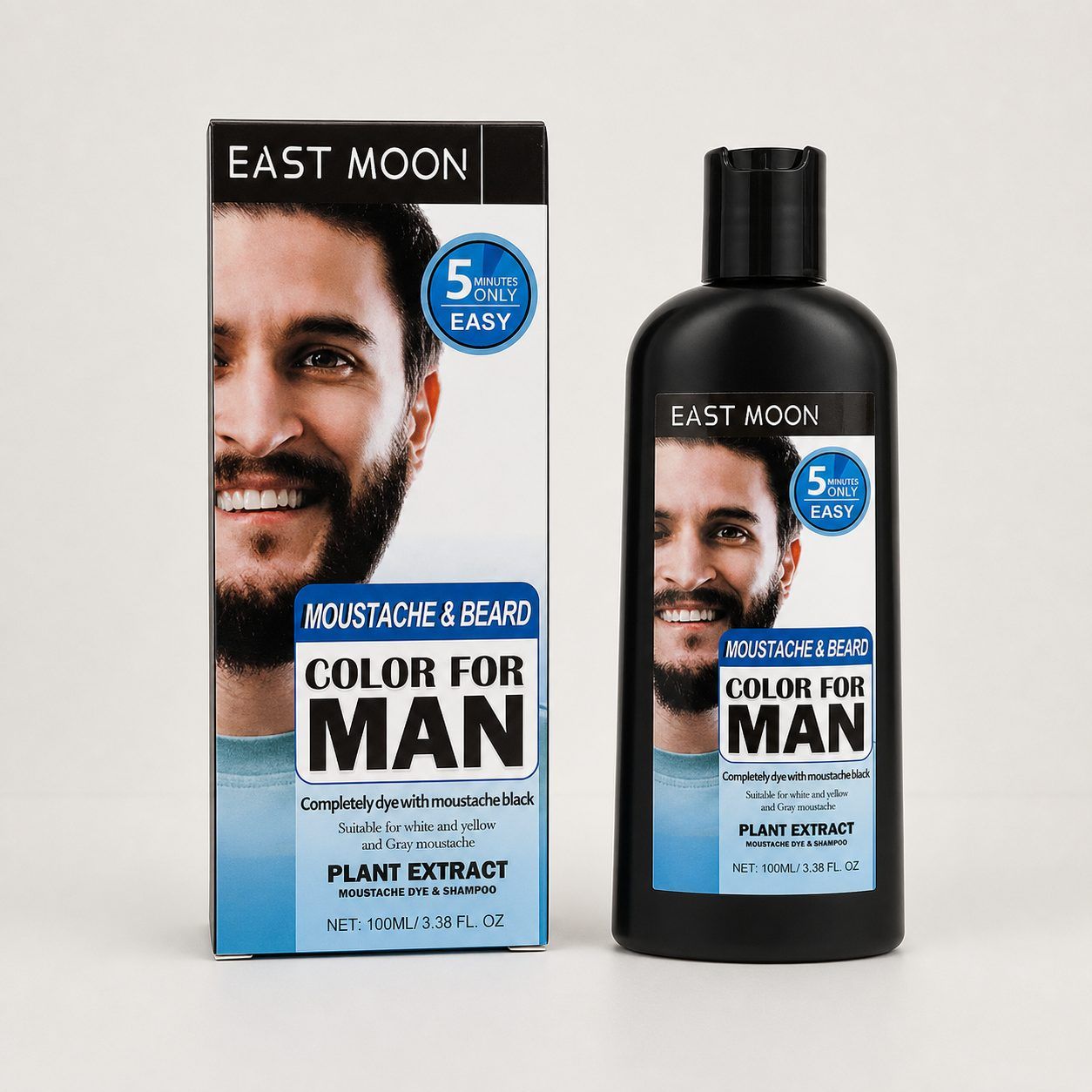 EAST MOON Beard Hair Color Shampoo, 100 ml photo 2
