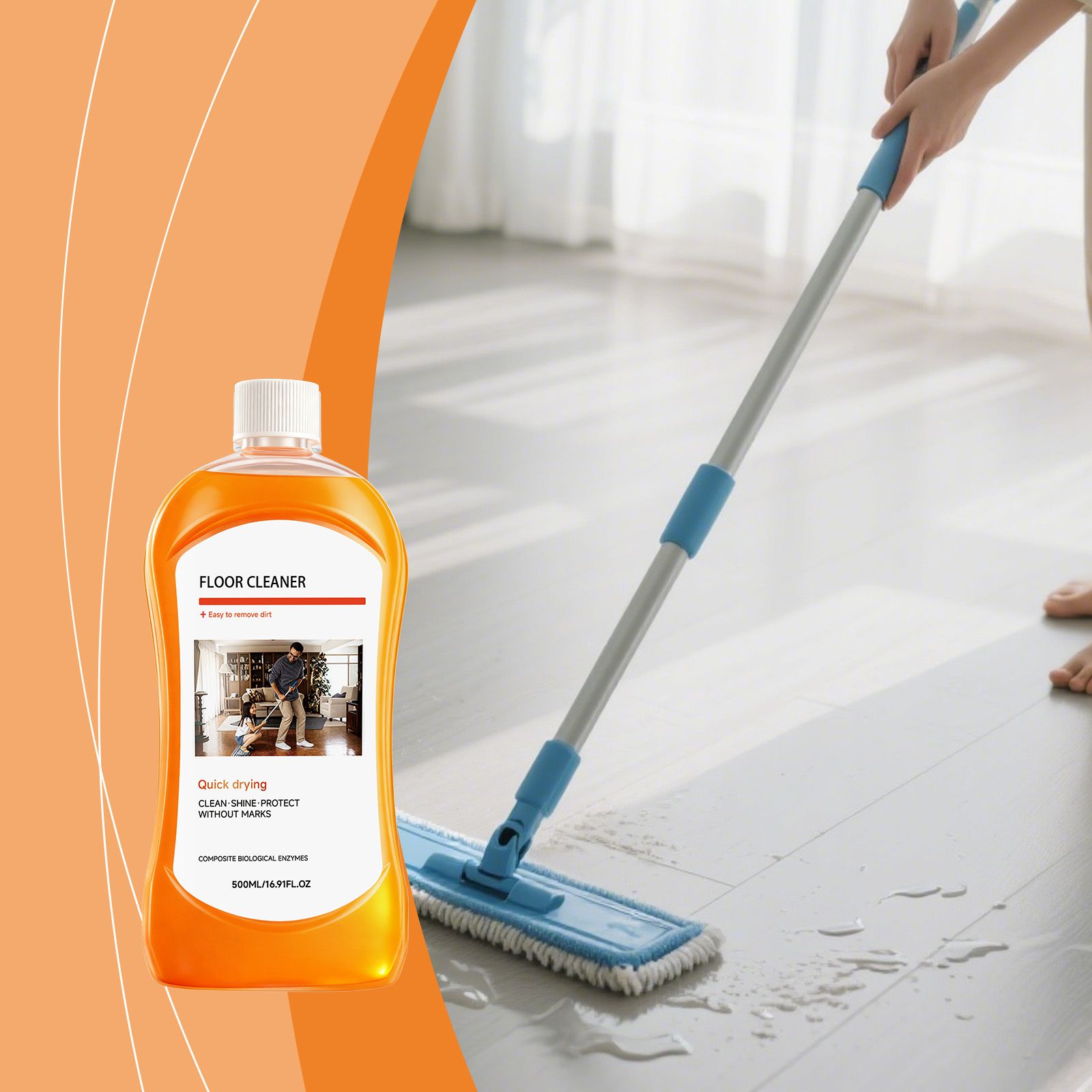 Floor Cleaner Liquid, 500 ml / 1 Bottle photo 2
