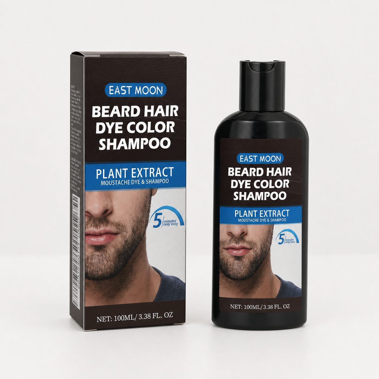 EAST MOON Beard Hair Color Shampoo, 100 ml photo 7