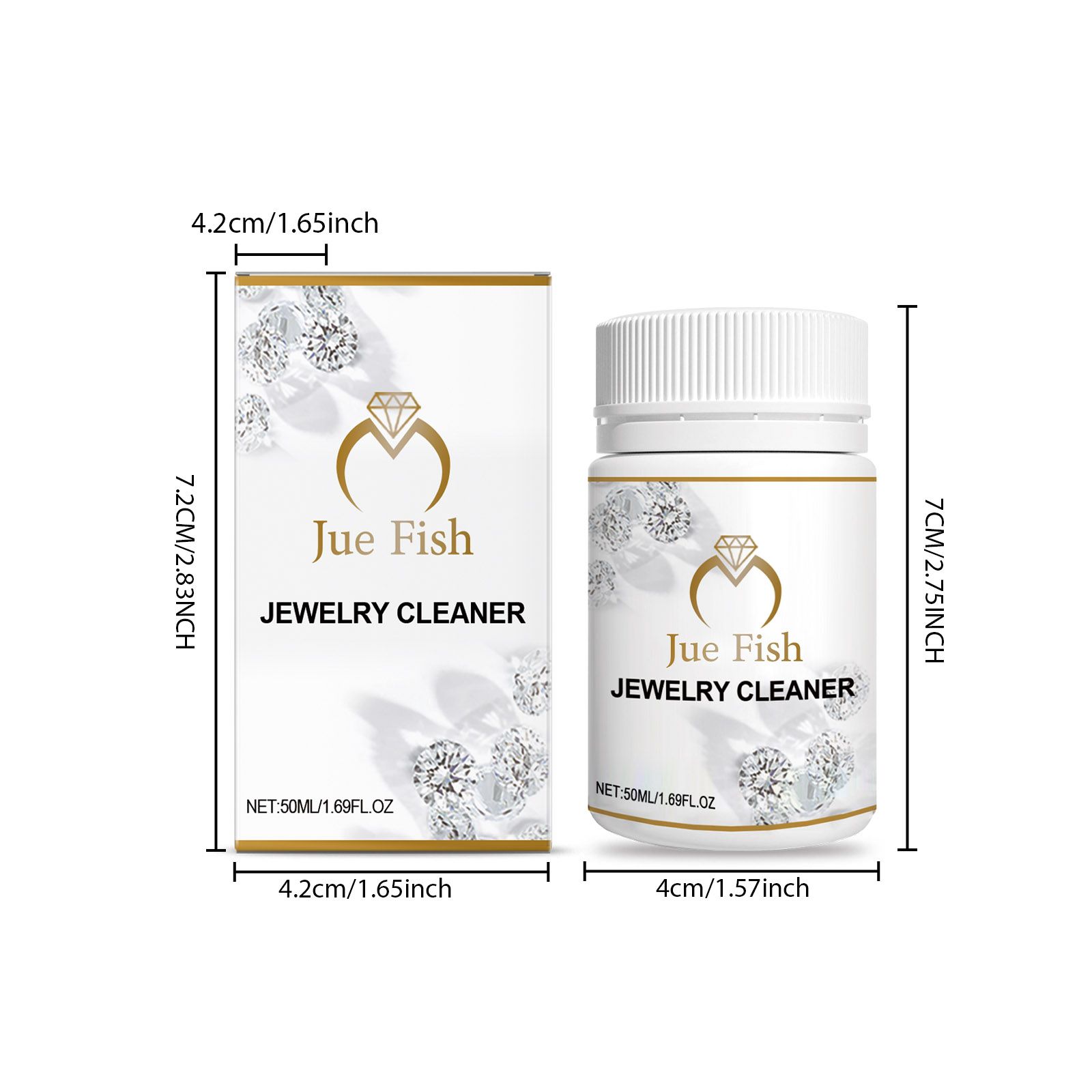 JUE FISH Jewelry Cleaner Liquid, 50 ml / 1 Bottle photo 6