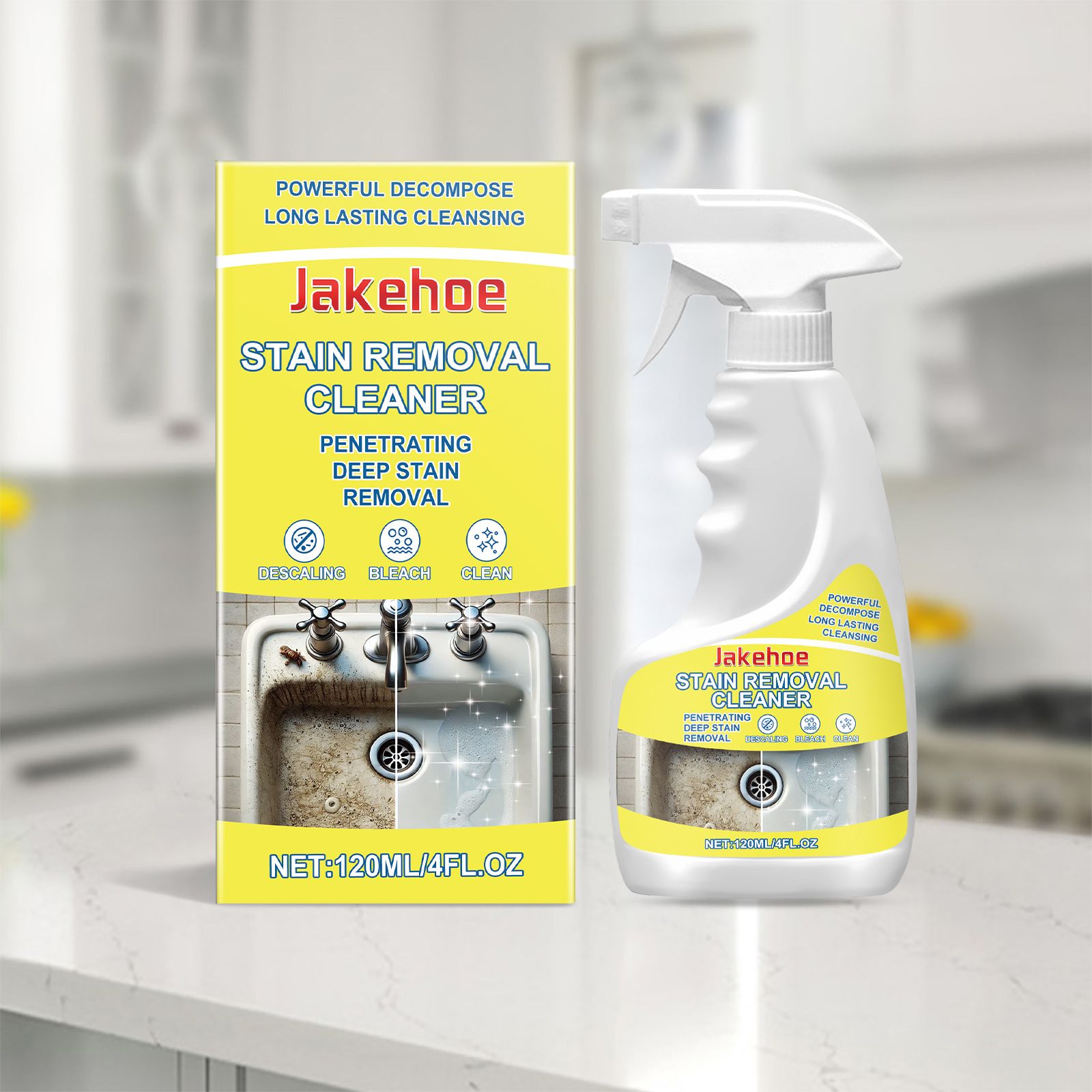 JAKEHOE Household Stain Cleaner Spray, 120 ml / 1 Bottle photo 8