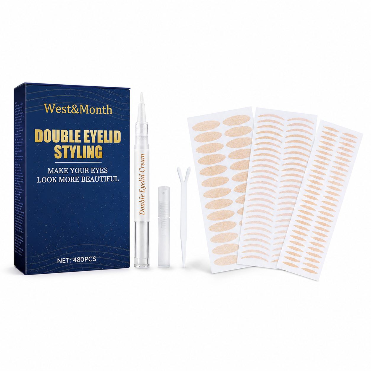WEST MONTH 480-Piece Double Eyelid Tape Application Kit photo 7