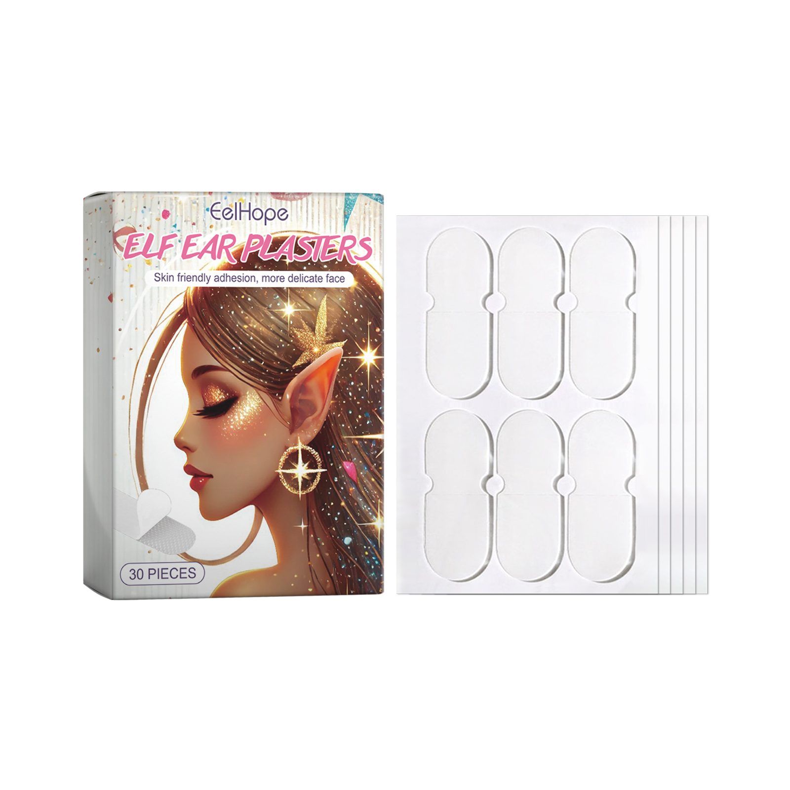 EELHOPE Elf Ear Cosmetic Stickers, 30 Pieces photo 5