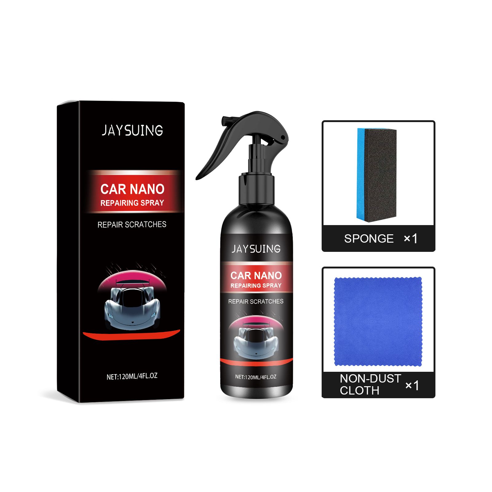 JAYSUING Automotive Ceramic Coating Spray Kit, 120 ml Kit photo 1