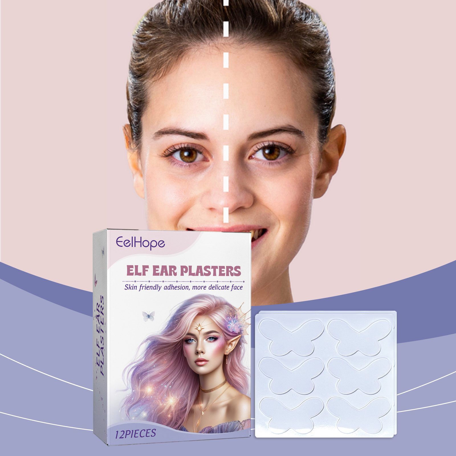 EELHOPE Butterfly Elf Ear Cosmetic Stickers, 12 Pieces photo 8