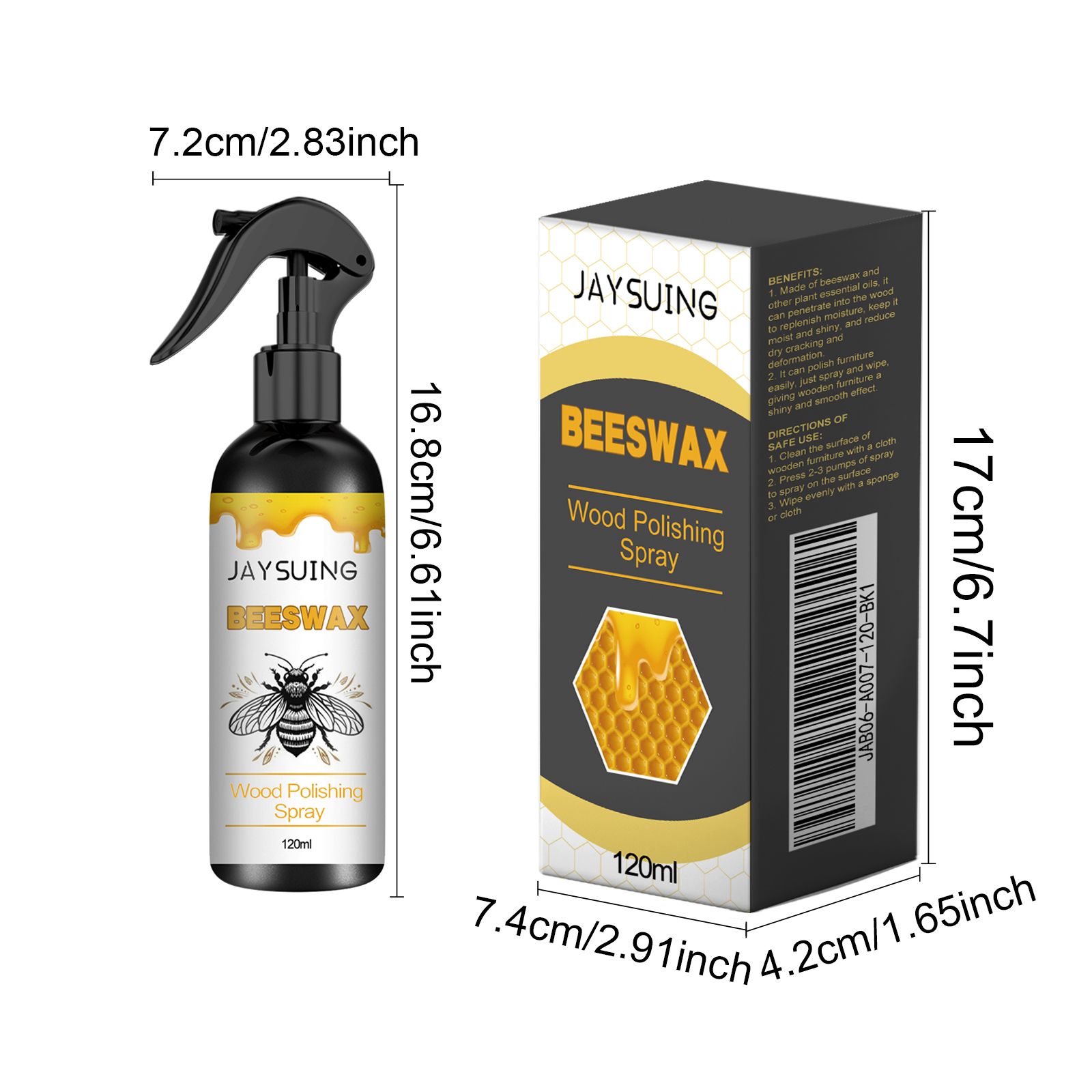 JAYSUING Beeswax Wood Polish Spray, 120 ml / 1 Pack photo 3