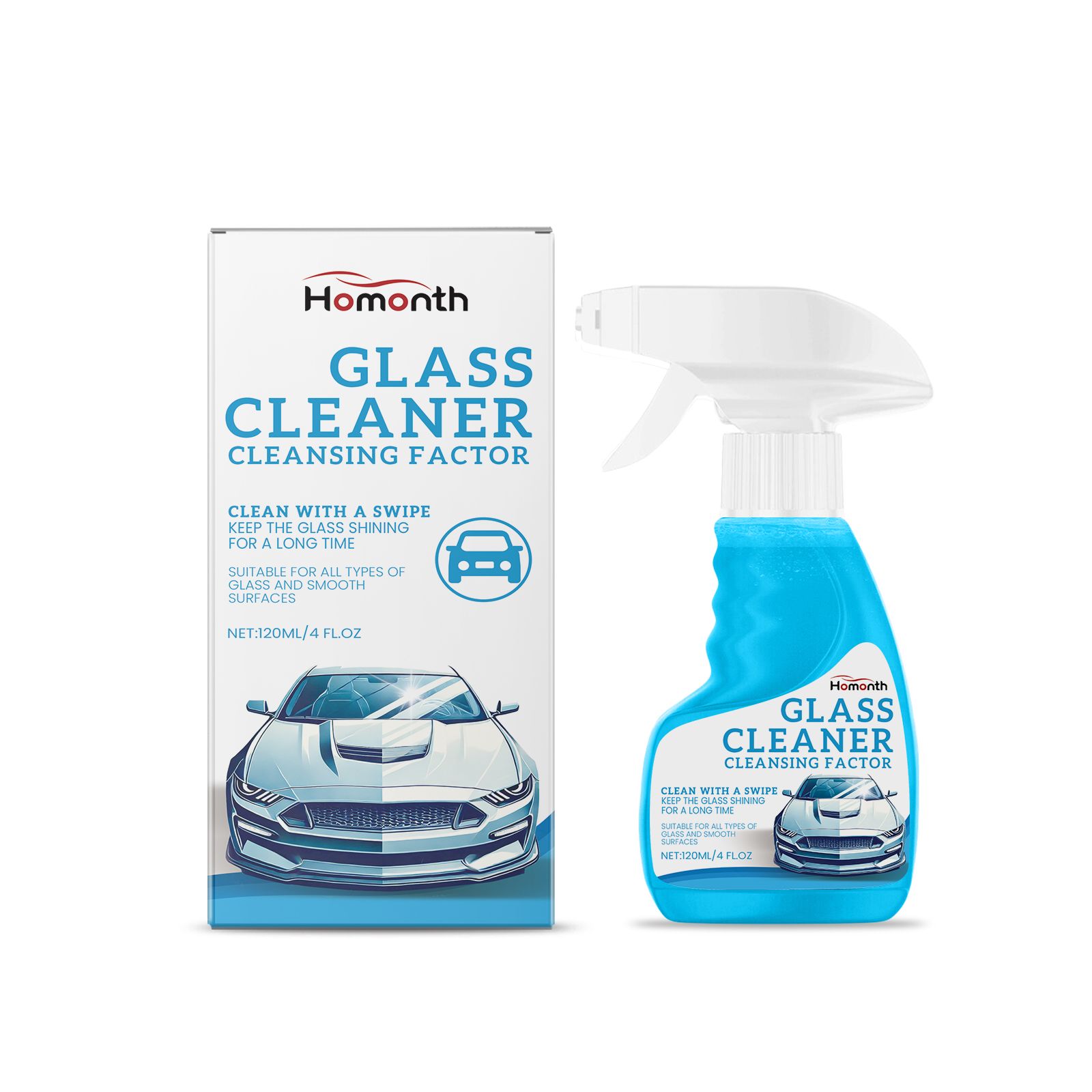 HOMONTH Automotive Windshield Cleaning Spray, 120 ml / 1 Bottle photo 1