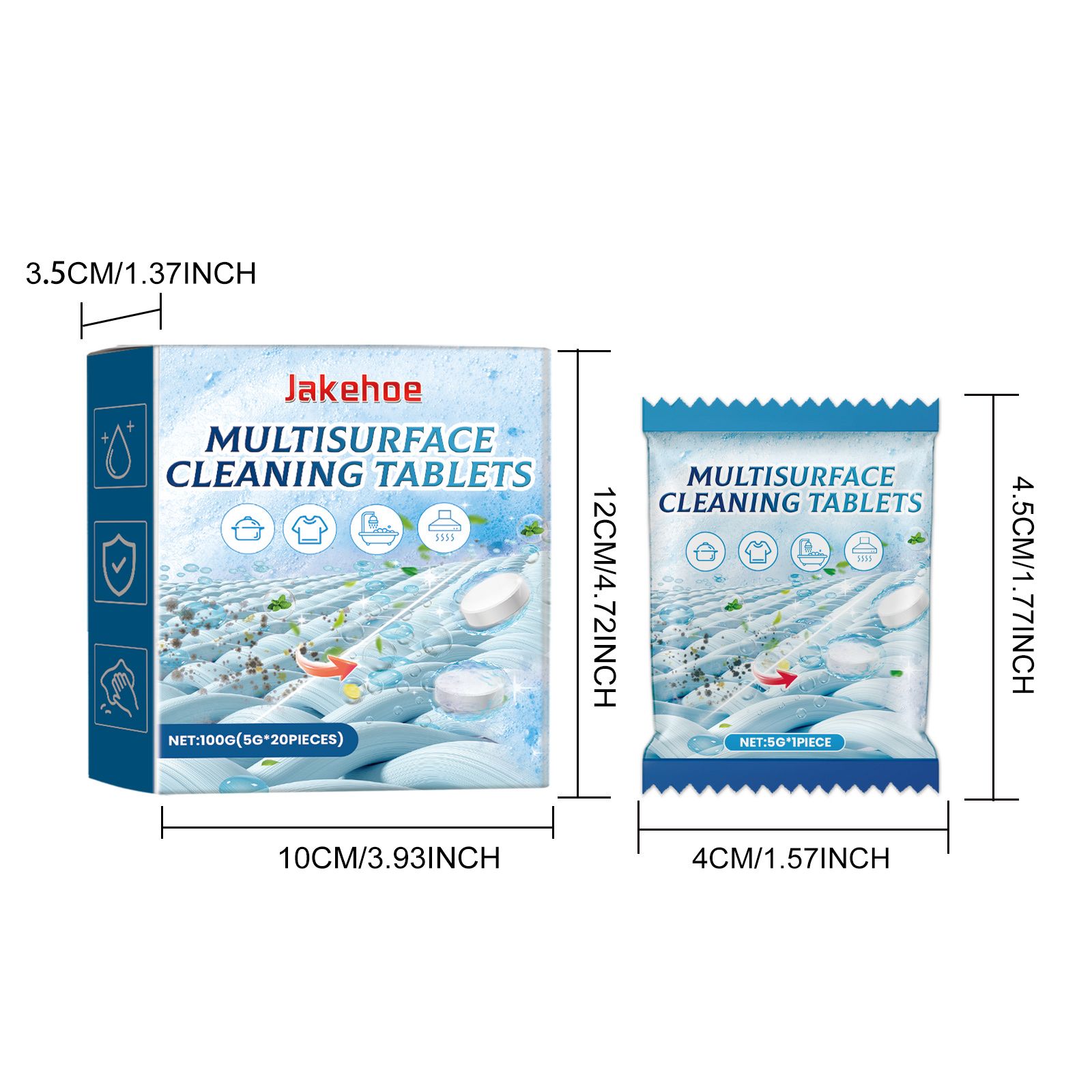 JAKEHOE Multi-Surface Cleaning Tablets, 100 g photo 2