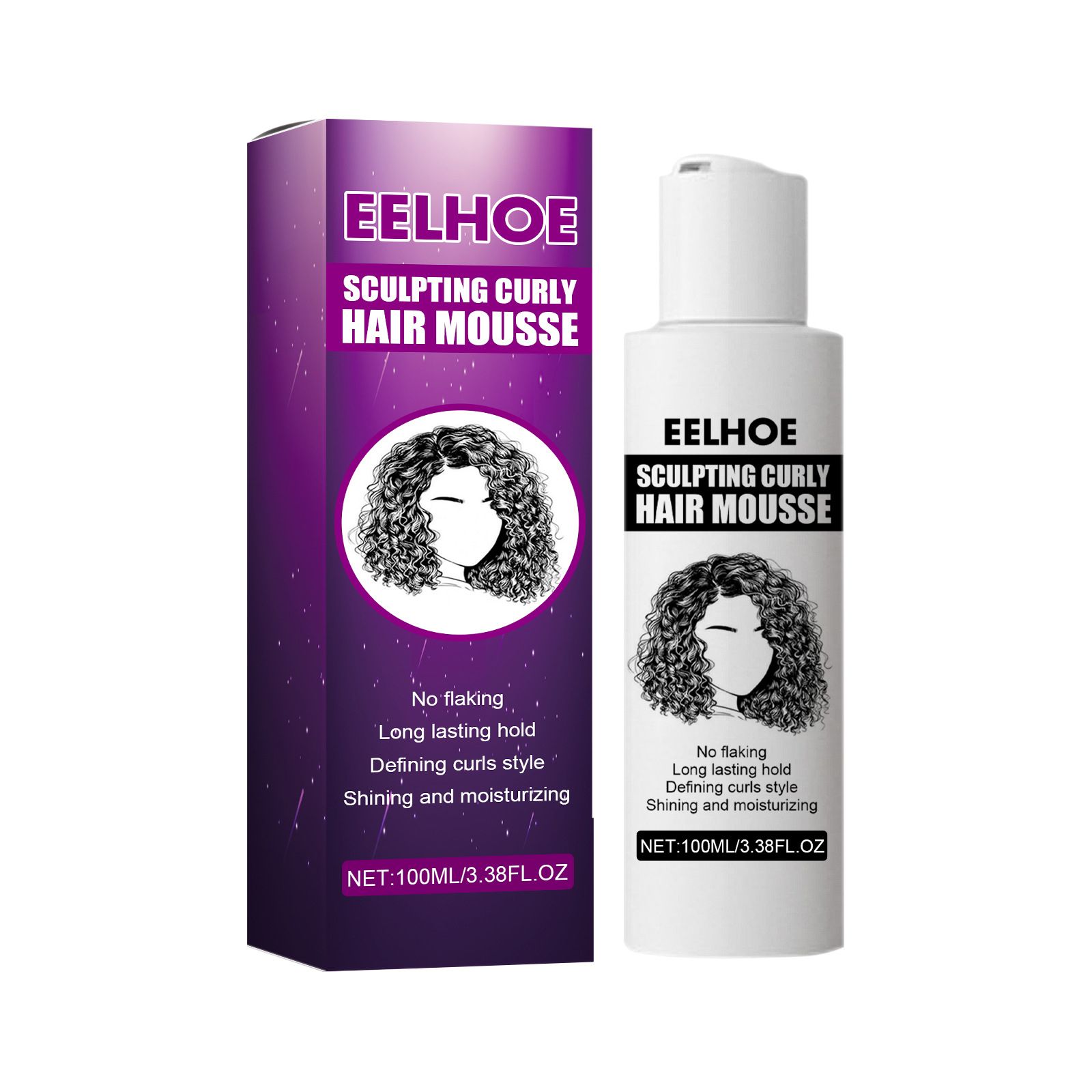 EELHOE Curl Styling Mousse, 100 ml photo 1