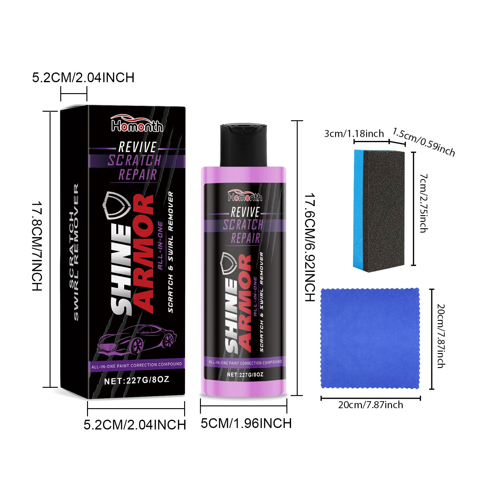 HOMONTH Automotive Paint Scratch Care Kit, 1 Kit photo 3