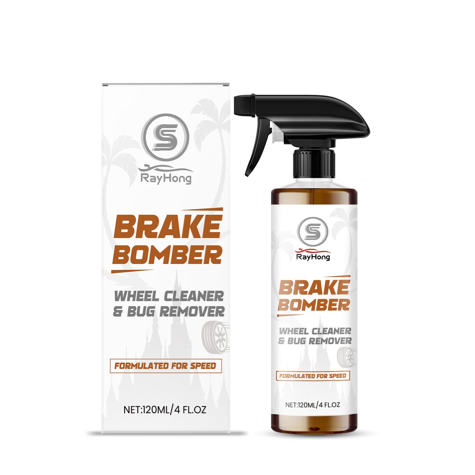 RAYHONG Automotive Wheel Cleaner, 120 ml / 1 Bottle photo 1