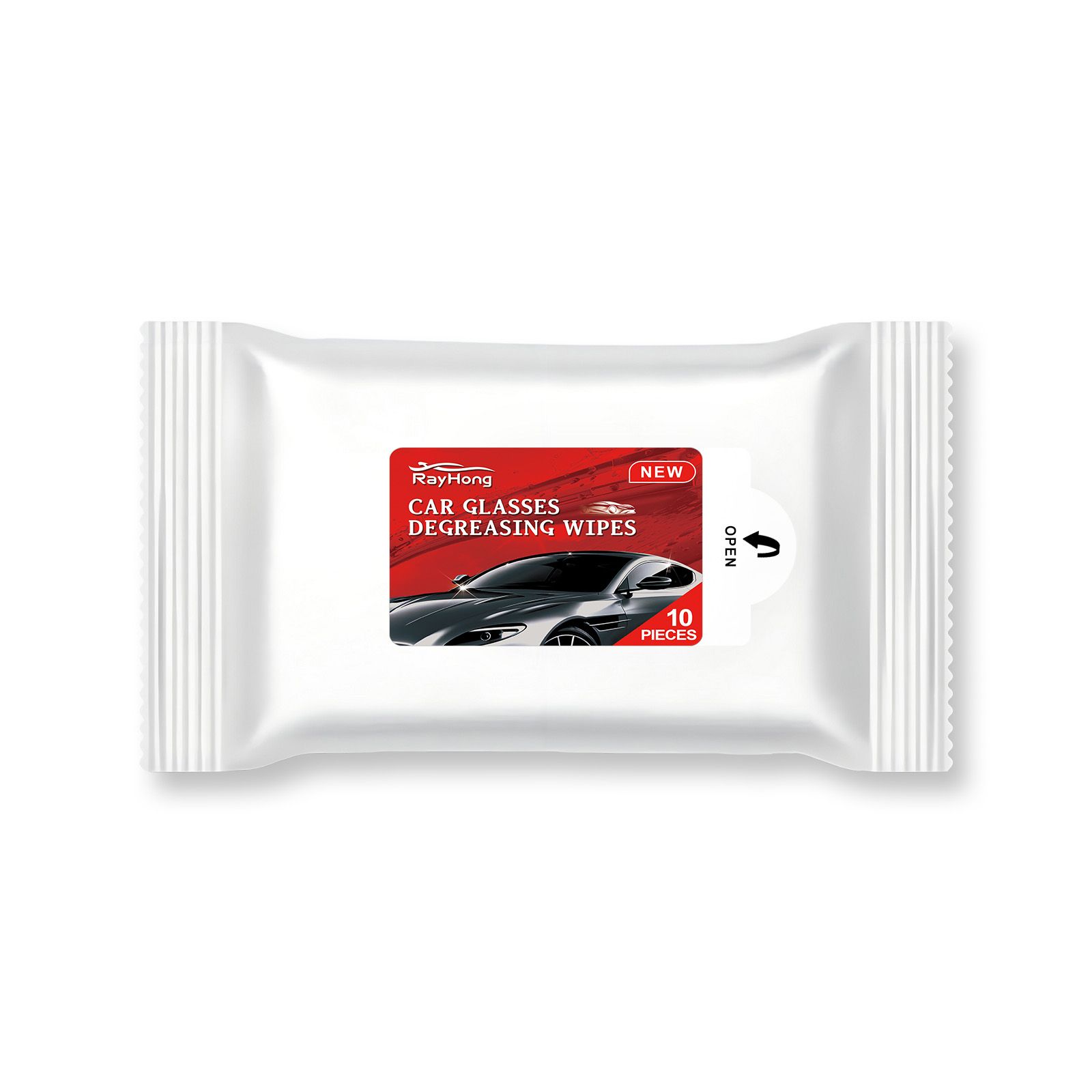 RAYHONG Automotive Windshield Glass Film Cleaning Wipes, 10 Pieces / 1 Pack photo 1