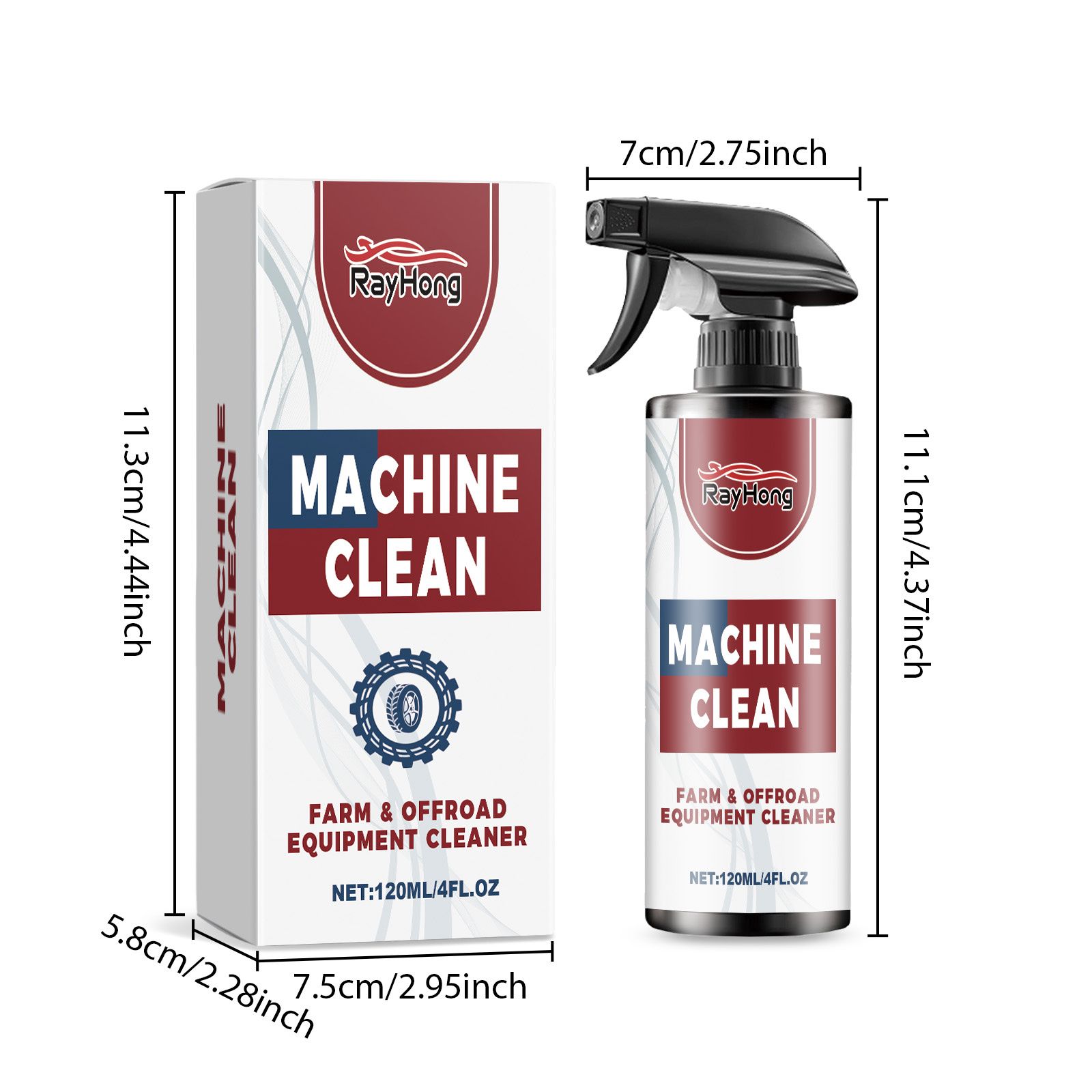 RAYHONG Farm and Off-Road Equipment Cleaner, 120 ml / 1 Bottle photo 2