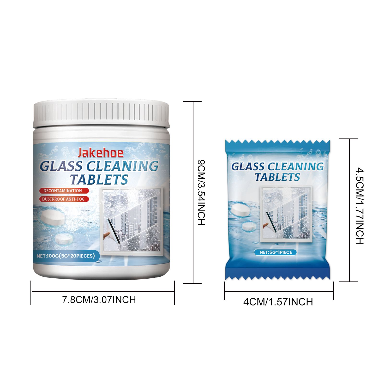 JAKEHOE Glass Cleaning Tablets, 100 g photo 2