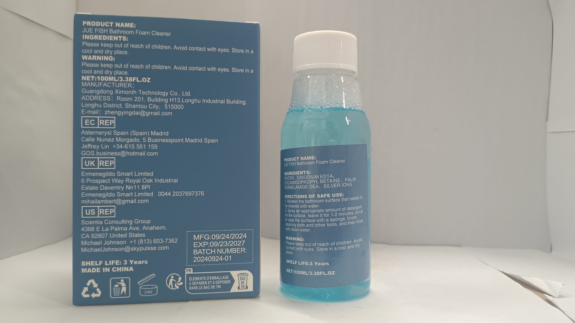 JUE FISH Bathroom Cleaner Spray, 100 ml / 1 Bottle photo 3