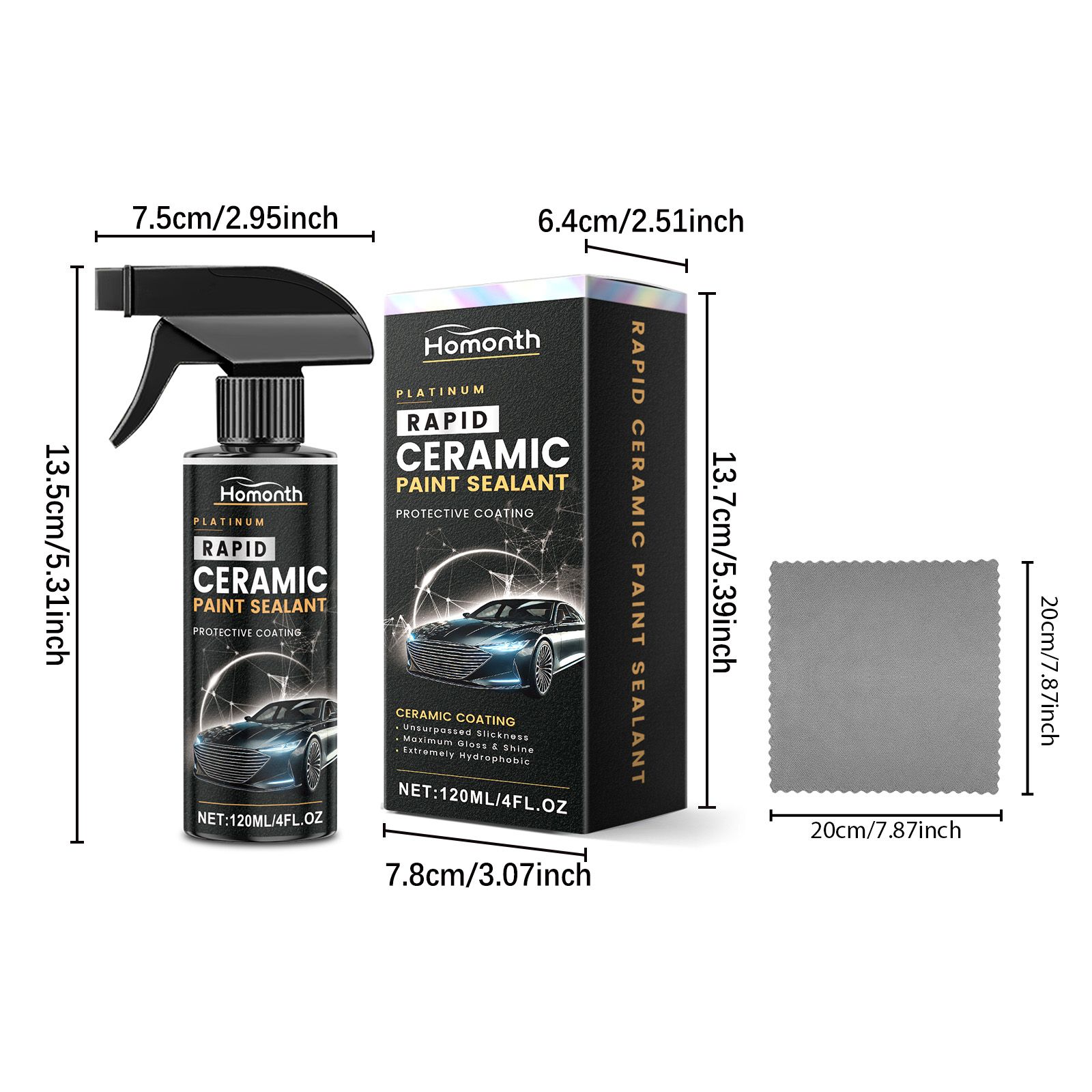 HOMONTH Automotive Gloss Coating Spray, 1 Kit photo 3