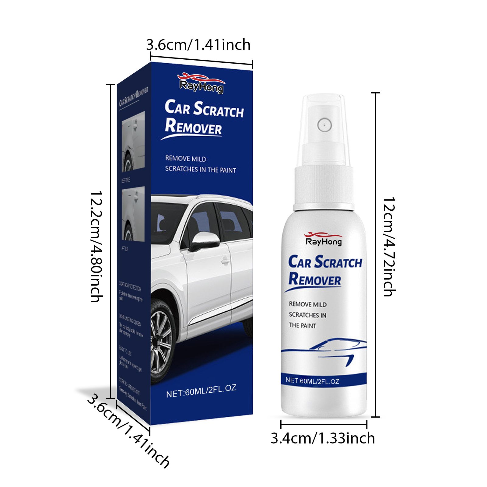 RAYHONG Automotive Paint Scratch Care Spray, 60 ml / 1 Bottle photo 3