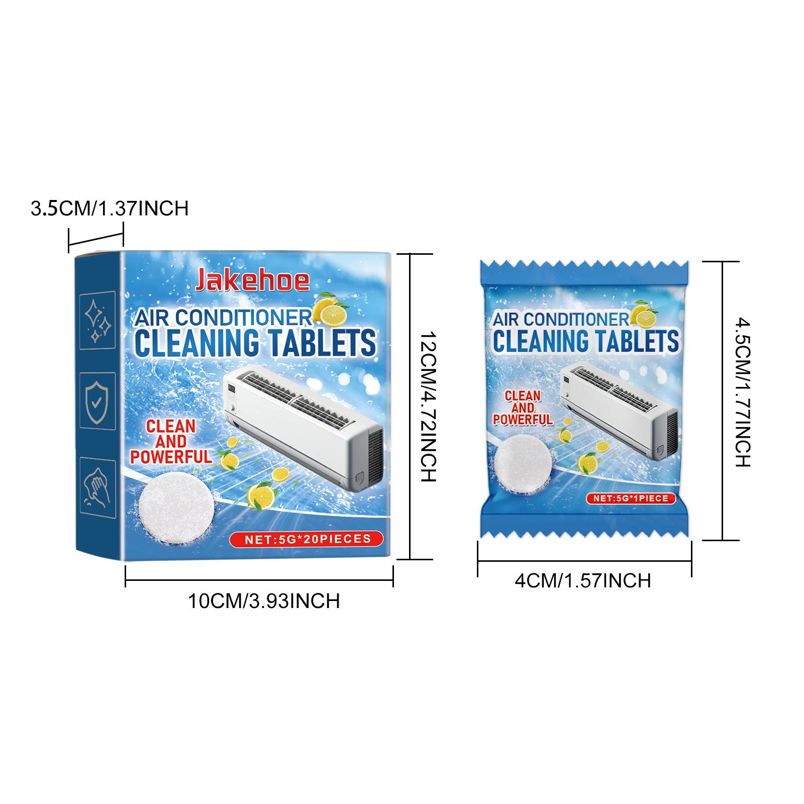 JAKEHOE Air Conditioner Cleaning Tablets, 5 g*20Pieces photo 2