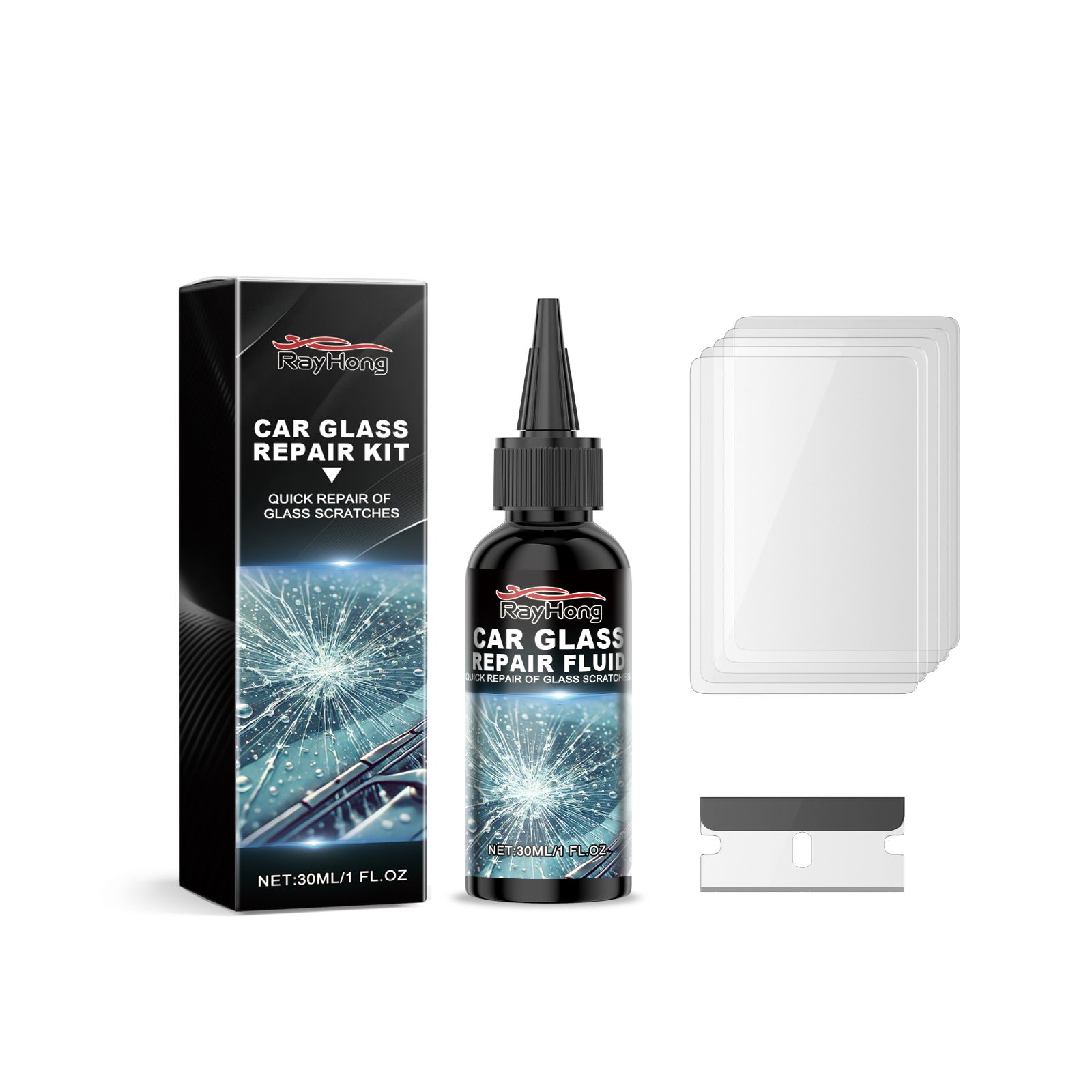 RAYHONG Windshield Repair Kit, 30 ml Kit photo 1