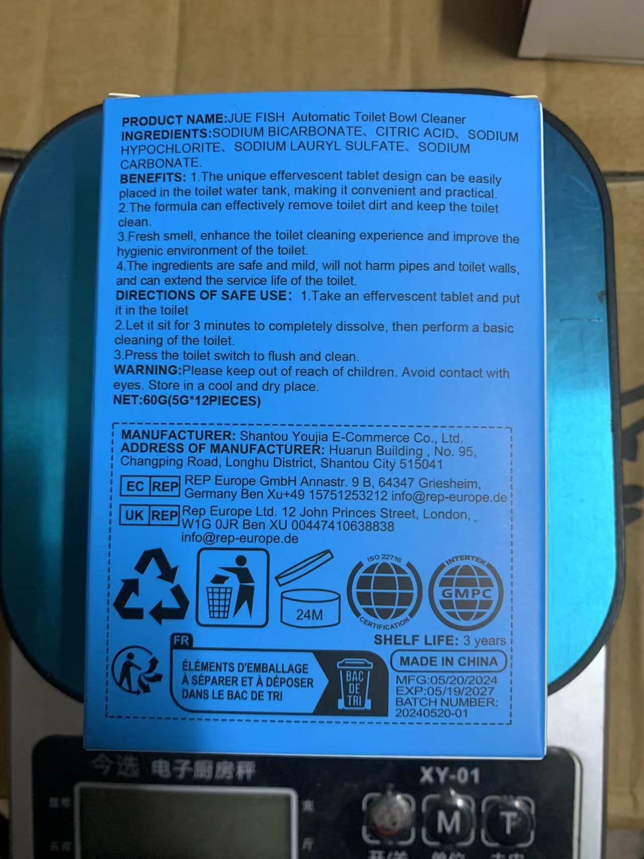 JUE FISH Automatic Toilet Bowl Cleaning Tablets, 60 g photo 2