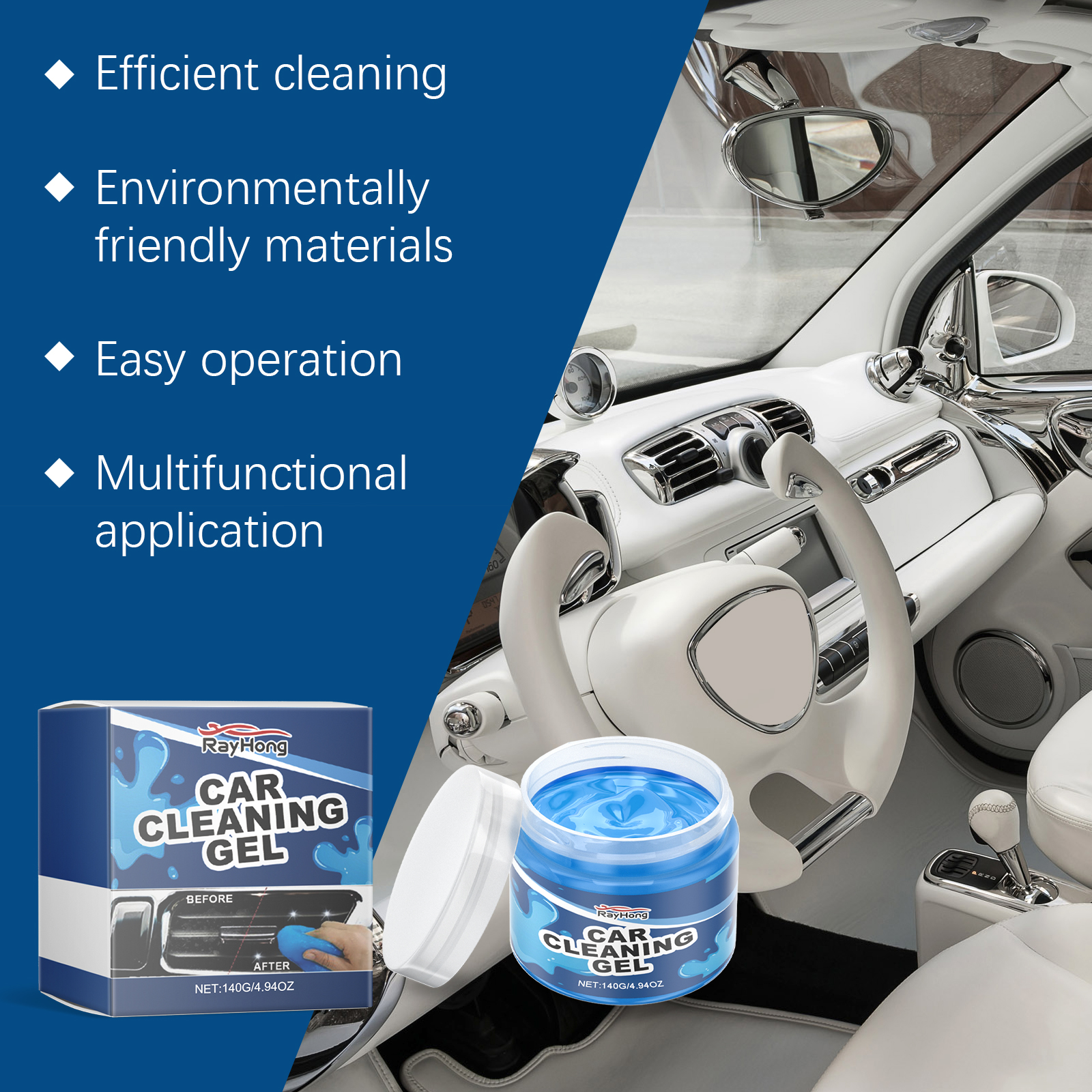Car Cleaning Gel, Interior Crevice Vent Detailing Putty photo 5
