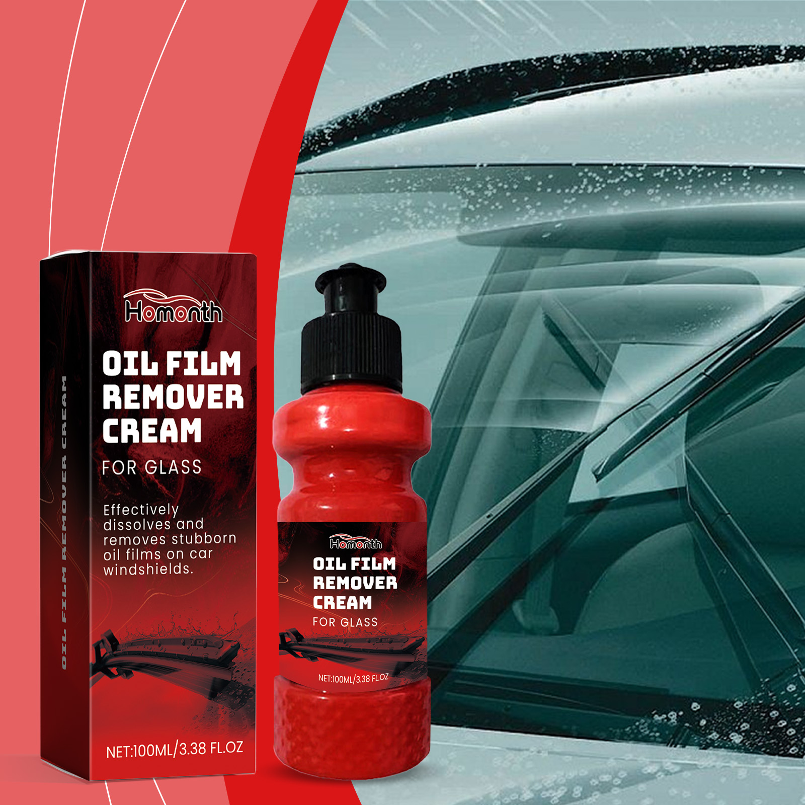 Windshield Oil Film Cream, Glass Coating Decontamination Restoration photo 2