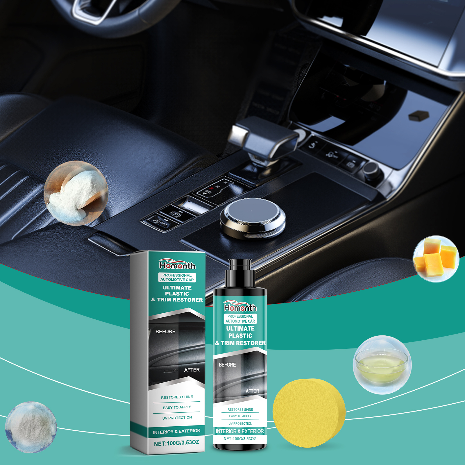 Plastic Restoration Cream, Paint Care Polish Wax Decontamination photo 3