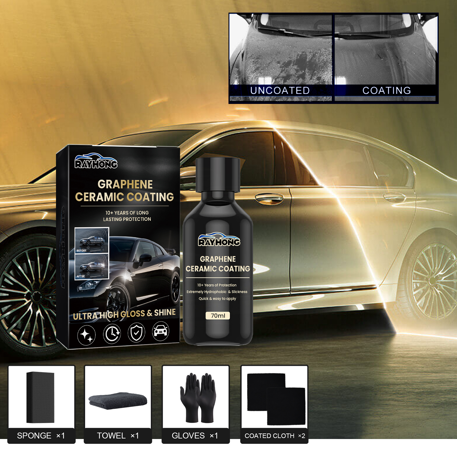 Graphene Ceramic Coating, Superhydrophobic Paint Sealant Glaze photo 4