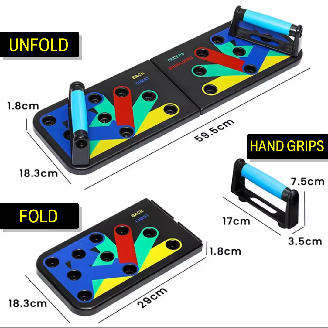 Color-Coded Foldable Push-Up Board For 4 Muscle Groups photo 3