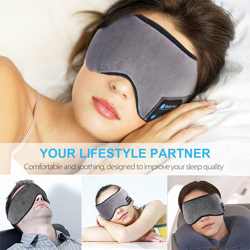 Bluetooth 5.0 Wireless Sleep Headphones Eye Mask With Built-in Speakers, Rechargeable Battery photo 4