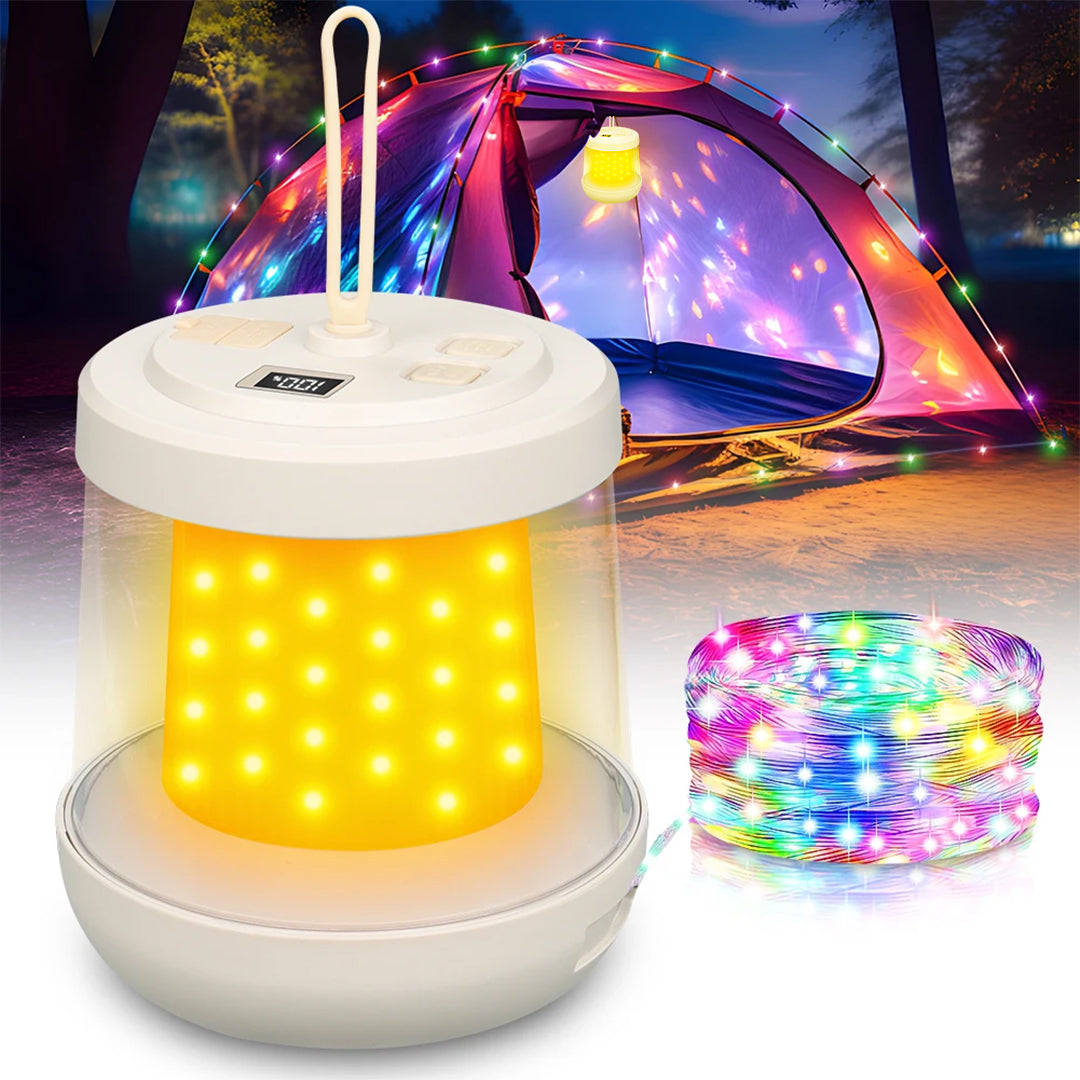 Camping Lantern With Power Bank - 3 Light Modes, Water-Resistant, RGB Ambient Lights photo 1