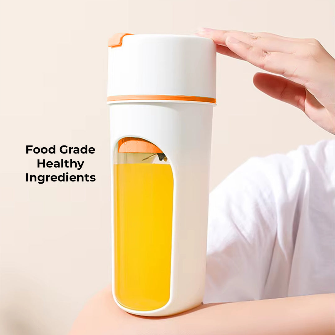Portable USB Rechargeable Blender Bottle - Food Grade Personal Juicer With Stainless Steel Blades, One-Click Operation photo 5