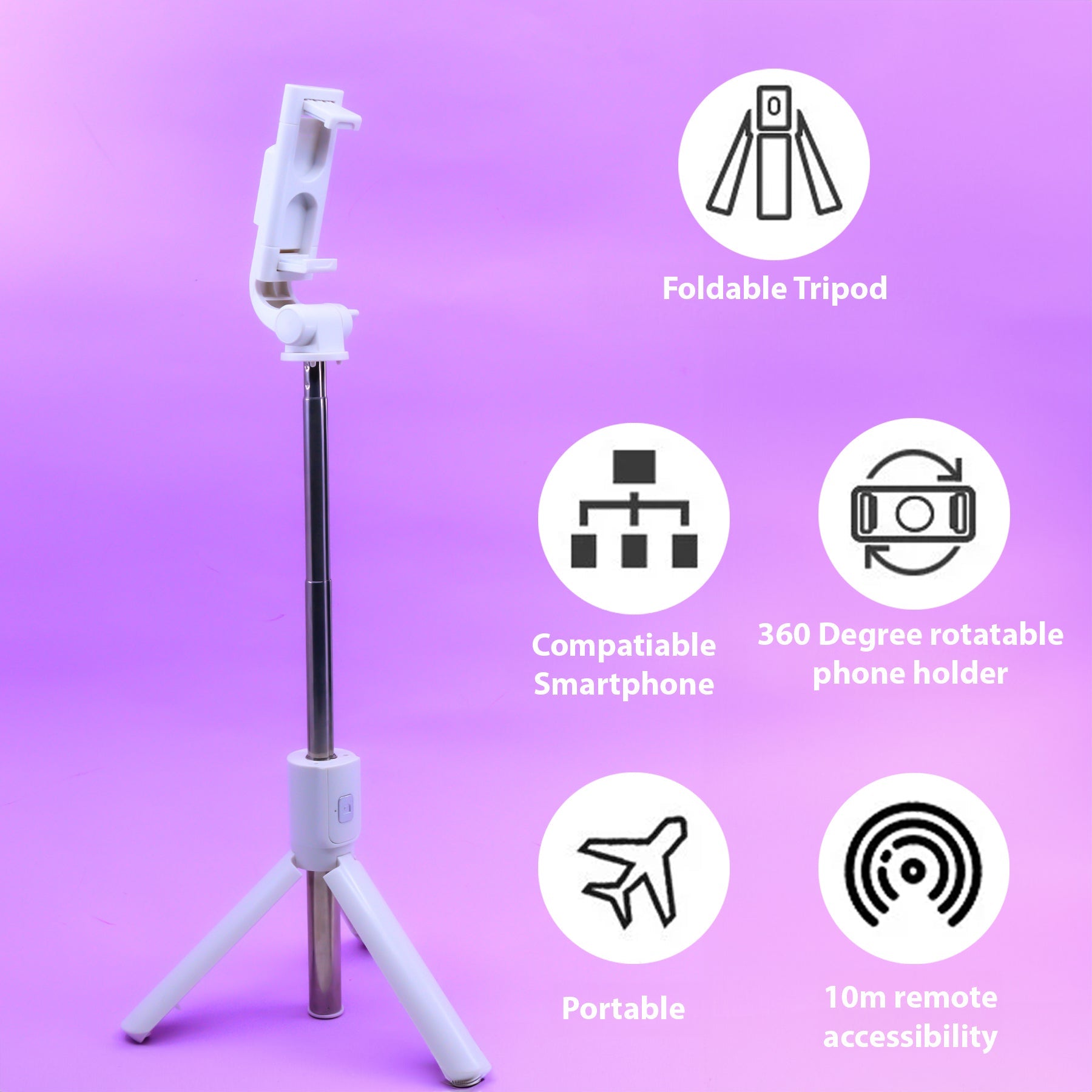 Extendable Smartphone Selfie Stick With Remote photo 5