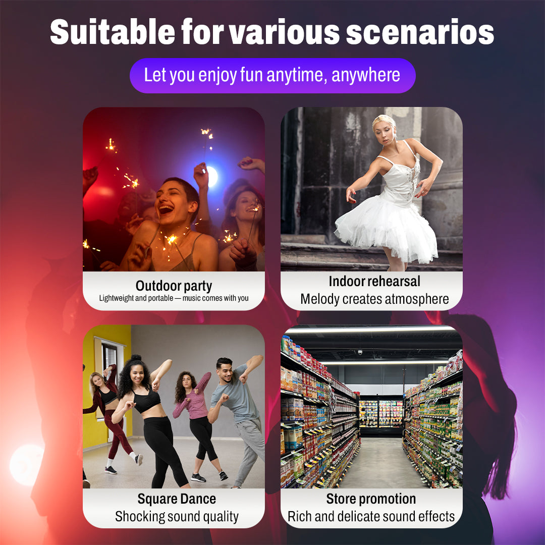 Bluetooth Speaker Bag - LED Lights, USB Power & 2500mAh Battery photo 2