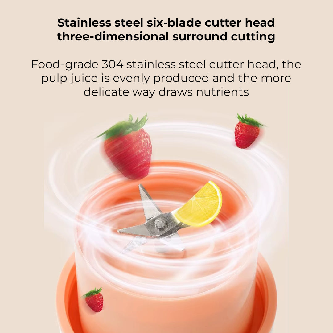 Portable USB Rechargeable Blender Bottle - Food Grade Personal Juicer With Stainless Steel Blades, One-Click Operation photo 3