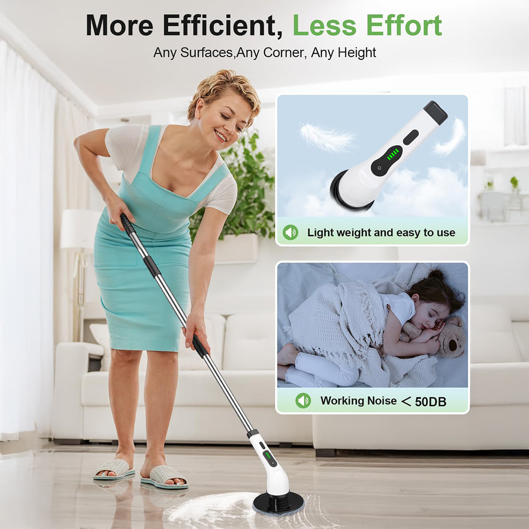 Electric Cleaning Brush With Multiple Brush Heads - Handheld Household Scrubber photo 2
