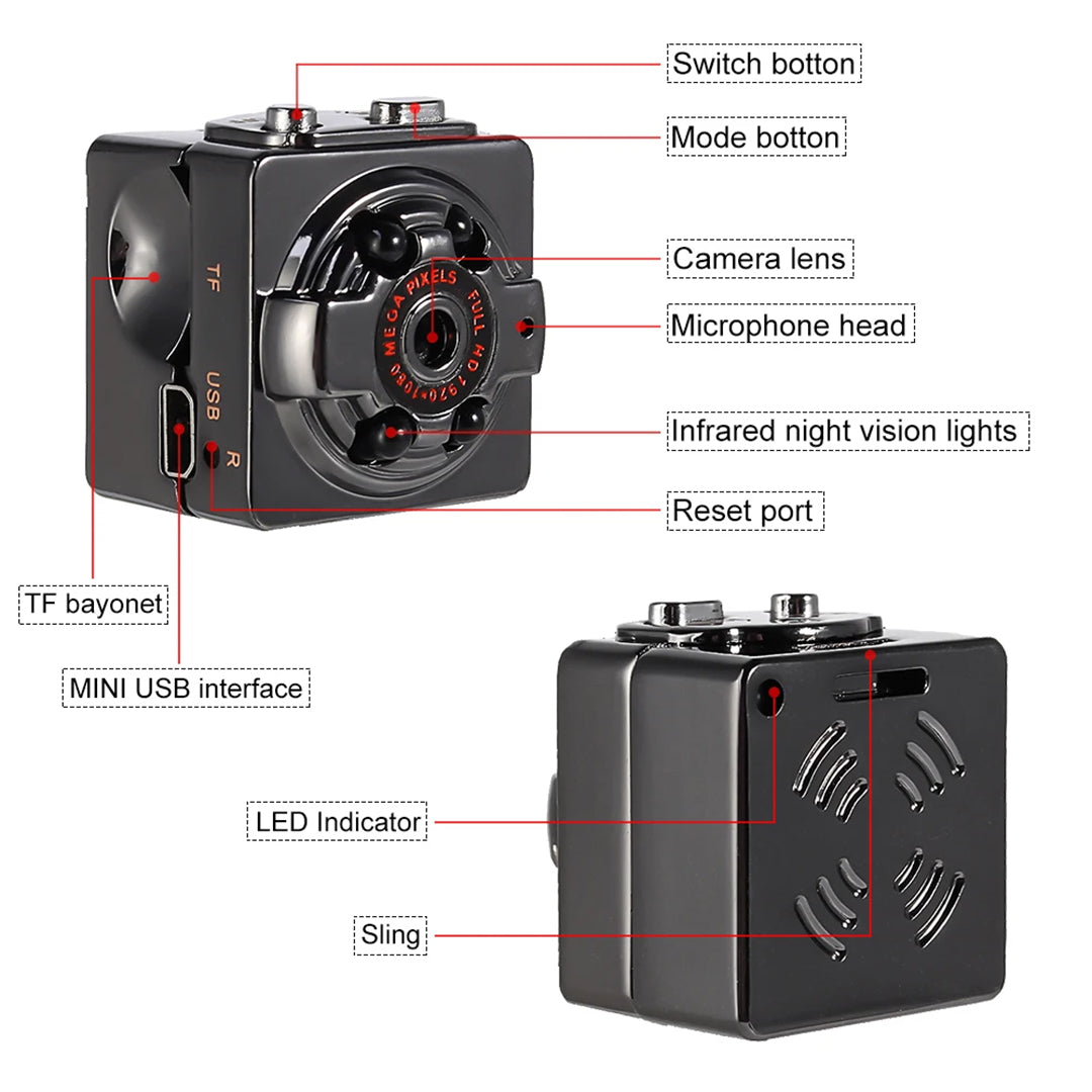 Compact Wireless Micro DVR Camera With Night Vision And Motion Sensor - HD 1080P photo 4