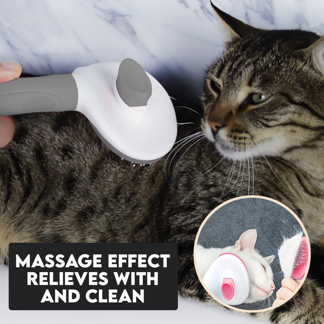 Pet Grooming Brush Stainless Steel Bristles photo 4