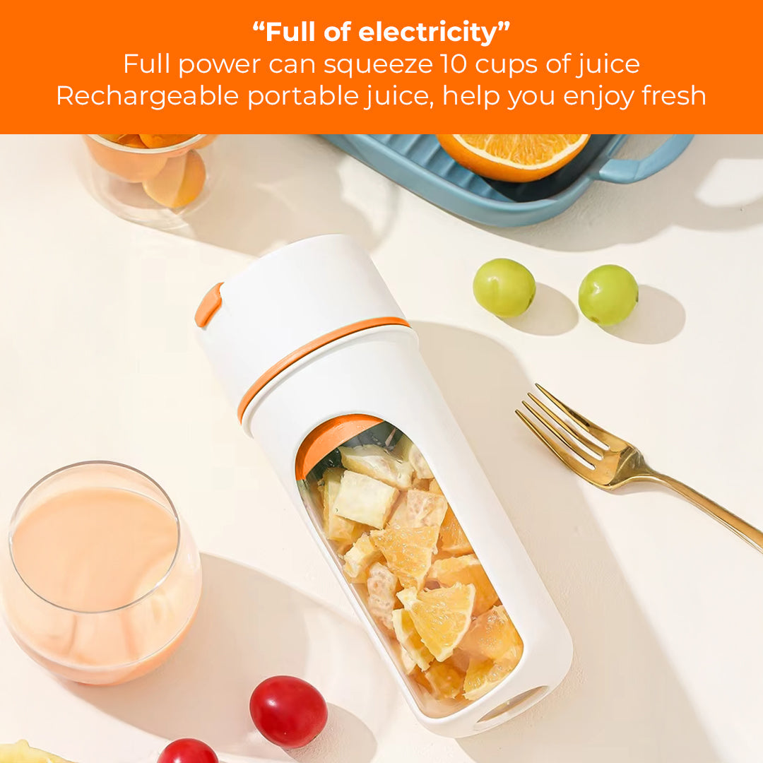 Portable USB Rechargeable Blender Bottle - Food Grade Personal Juicer With Stainless Steel Blades, One-Click Operation photo 2