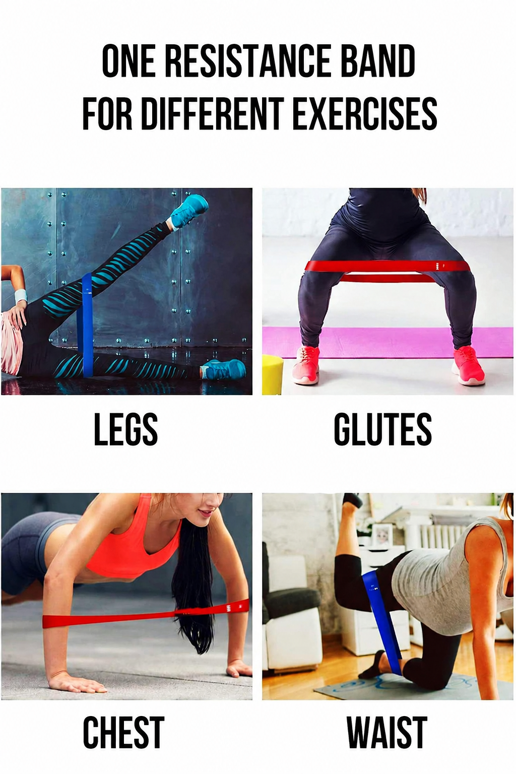 5 Piece Multifunctional Resistance Band Exercise Set Full Body Home Workout Tool photo 5