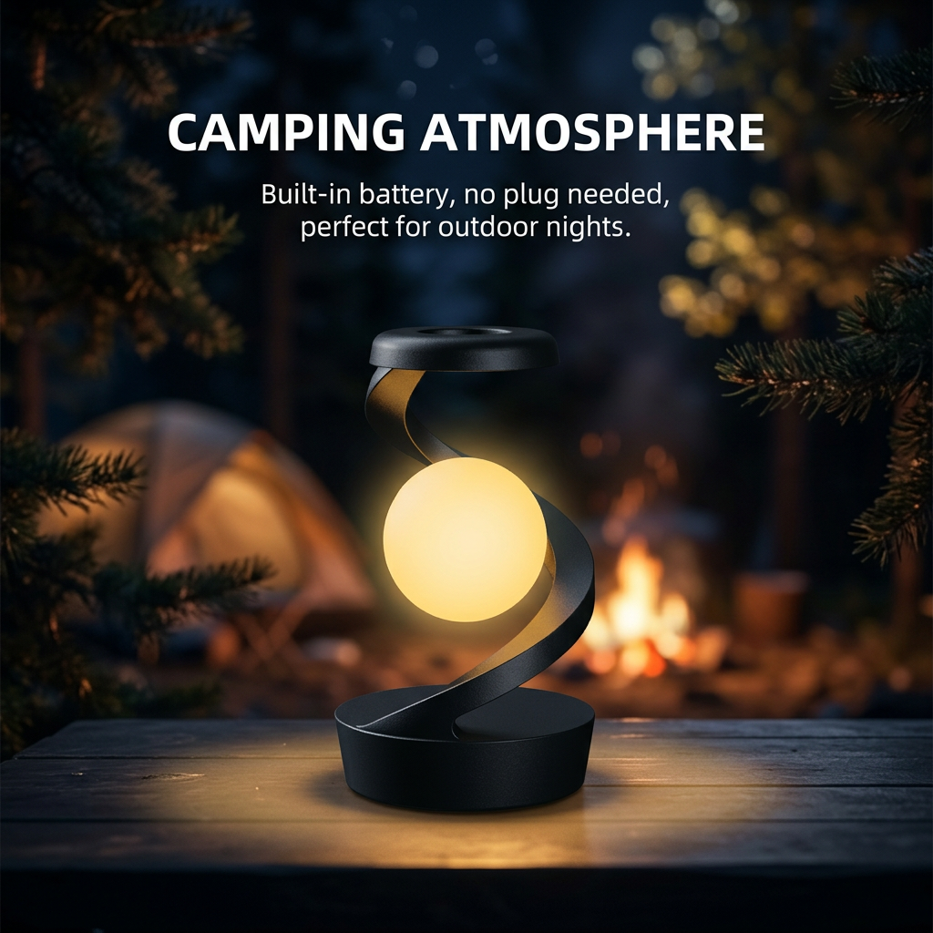 Rechargeable Spiral LED Table Lamp With 15W Wireless Charging, Touch Control & RGB Light photo 2