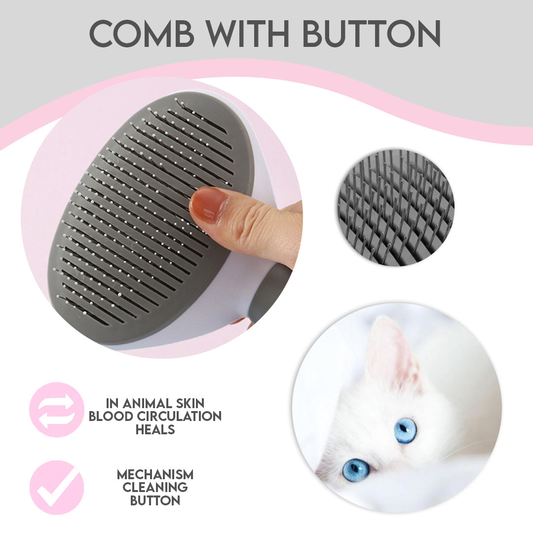 Pet Grooming Brush Stainless Steel Bristles photo 2