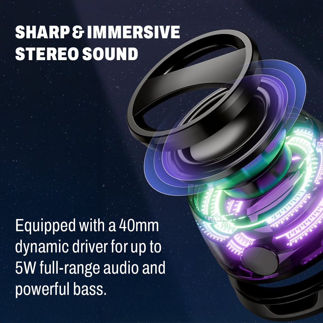 Magnetic Bluetooth Speaker - 360 Degree Stereo Sound, LED Light Design & Magnetic Mount For Smart Devices photo 5