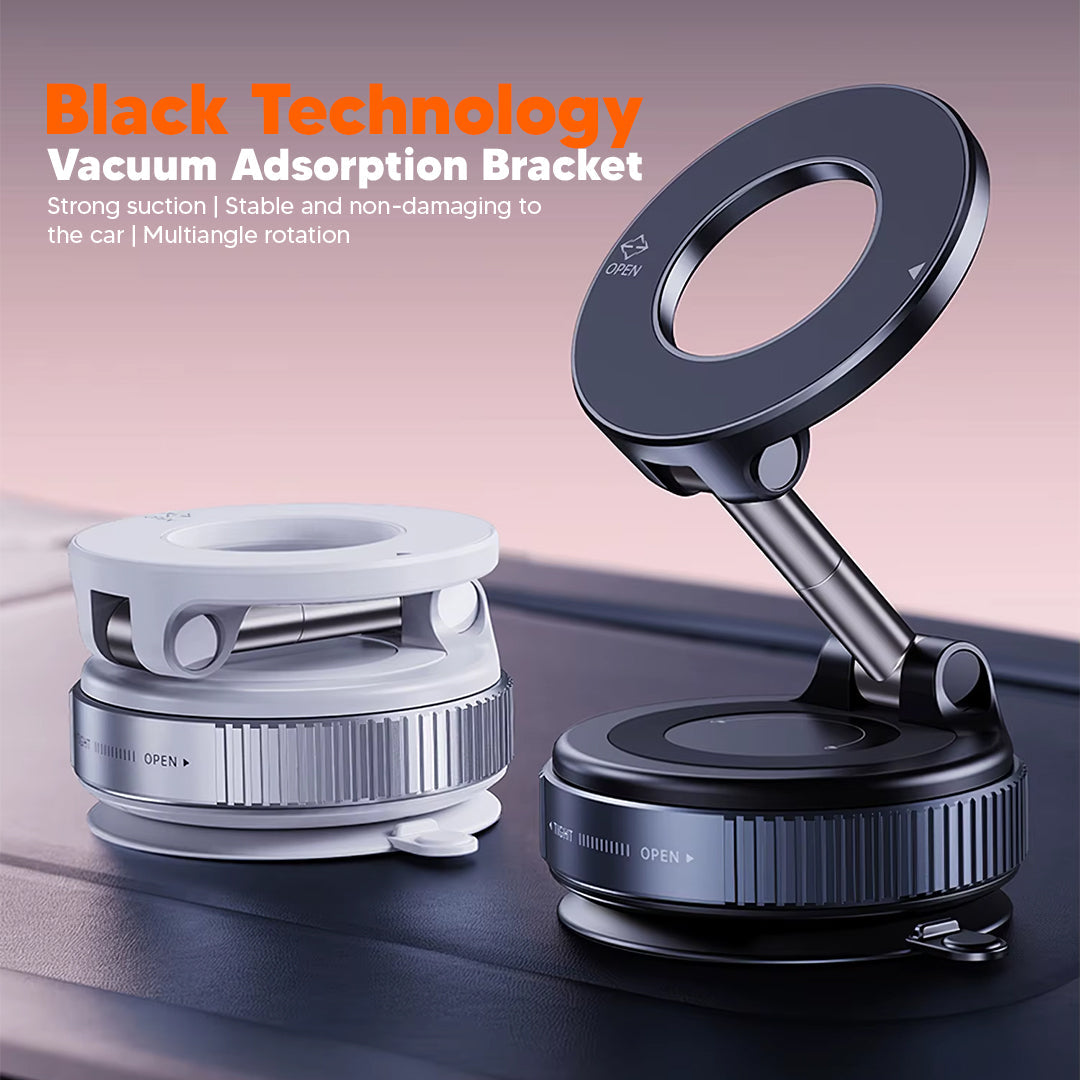 360 Degree Adjustable Magnetic Phone Holder - Vacuum Base & Foldable Design photo 2
