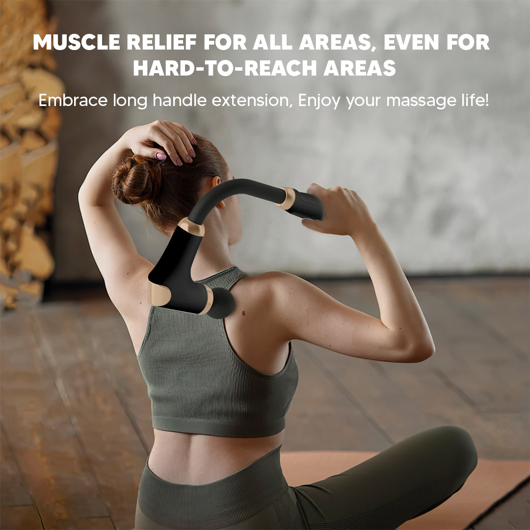 Cordless Massage Gun - 8 Heads, 3 Modes, Long Handle Ergonomic Design, Ultra Quiet Operation photo 4