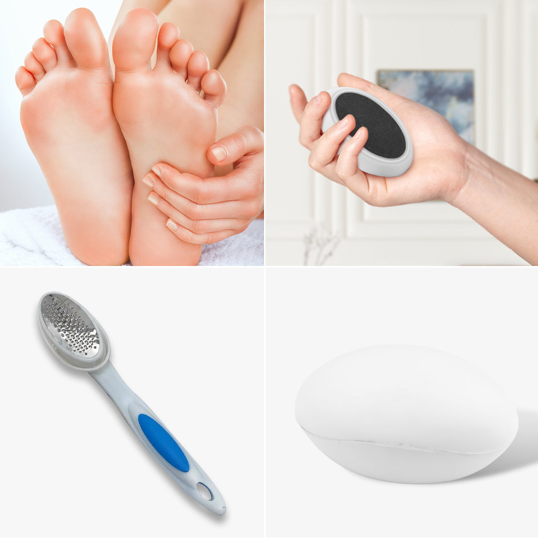 Foot Care Set - Callus Remover, Heel File & Ergonomic Handle Bu Nas L photo 4