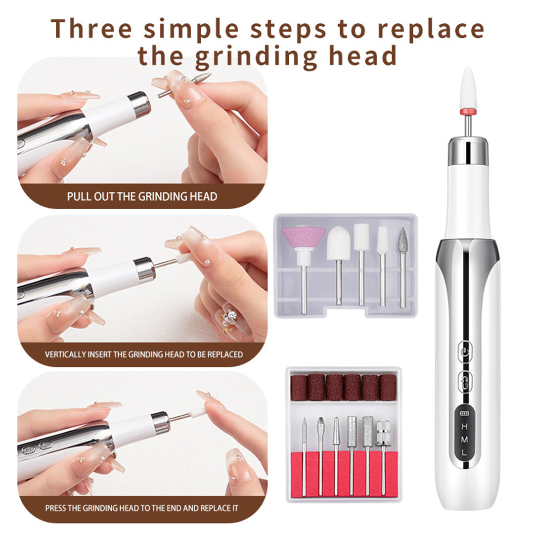 Cordless Electric Nail Drill With 12 Bits And USB Rechargeable Design photo 2
